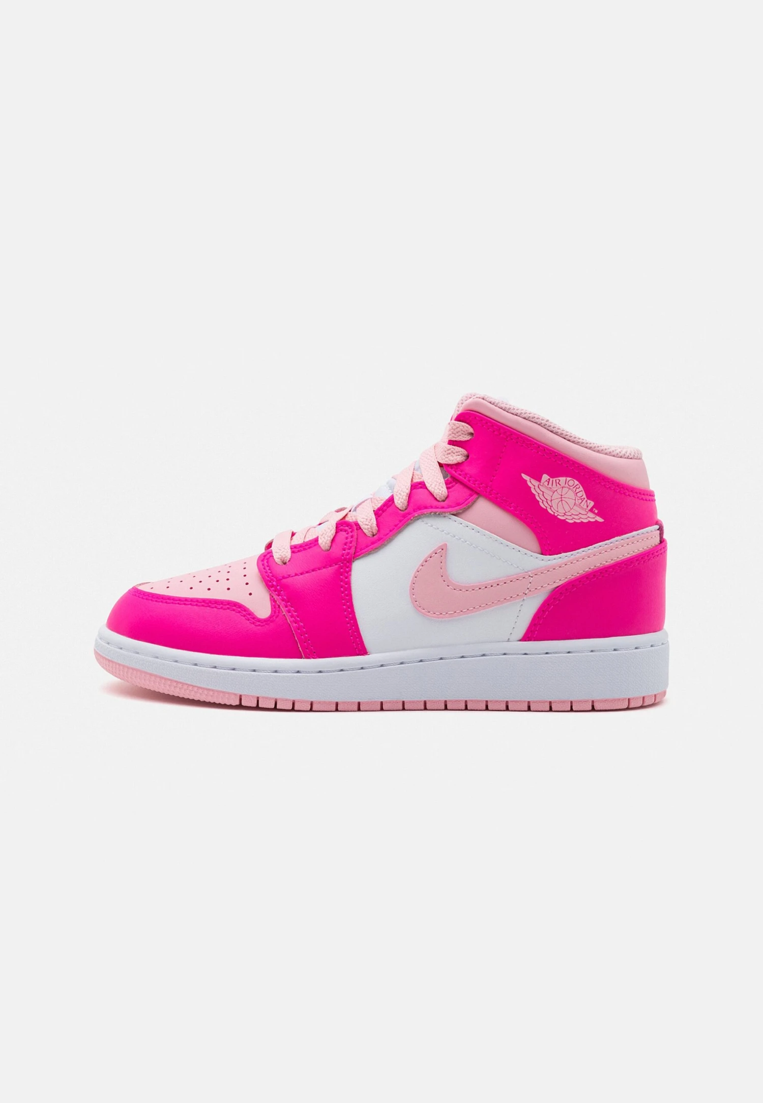 Air Jordan 1 Mid Unisex - Sneakers Hoog - White/Medium Soft Pink/Fierce Pink 3 Air Jordan 1 Mid Unisex - Sneakers Hoog - White/Medium Soft Pink/Fierce Pink