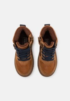 Friboo Leather - Sneakers Hoog - Cognac -Kinder Verkoop a9750accb2f9458cbdedb30dafe51541
