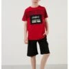 LELA Regular Fit Shorts And T-Shirt - Shorts - Red 1 LELA Regular Fit Shorts And T-Shirt - Shorts - Red -Kinder Verkoop c5bb026b2546441ba9132df5c7f179d0